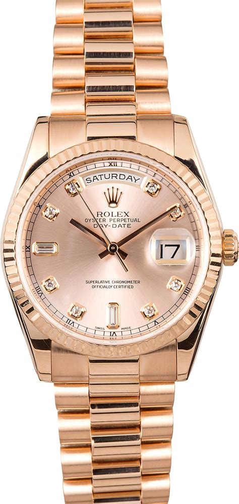 rolex day date president rose gold champagne dial|Rolex Day-Date watch.